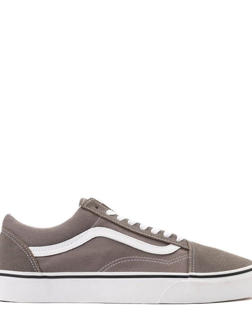 Vans Off the Wall Old Skool Pewter / White Low Top Lace Up Skate Shoe